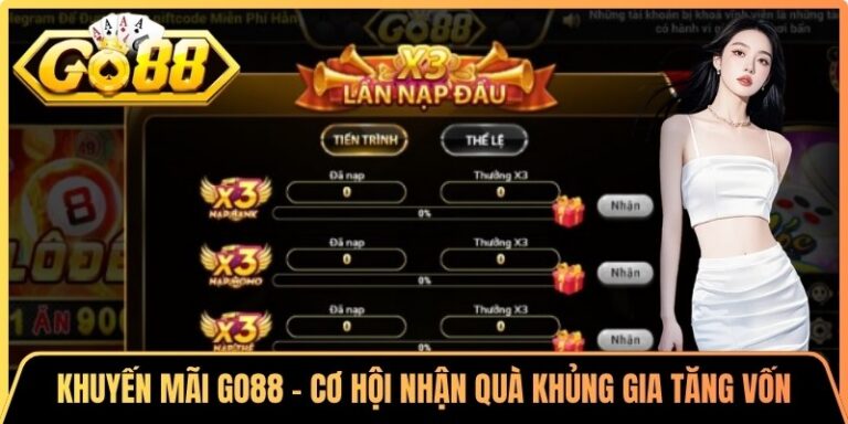 Khuyến Mãi Go88 - Cơ Hội Nhận Quà Khủng Gia Tăng Vốn