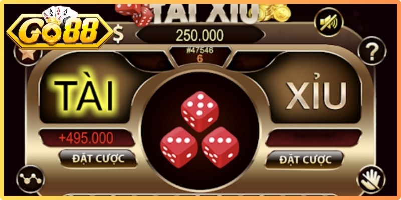 Sảnh cược Tài Xỉu Go88 thu hút đông đảo bet thủ tham gia